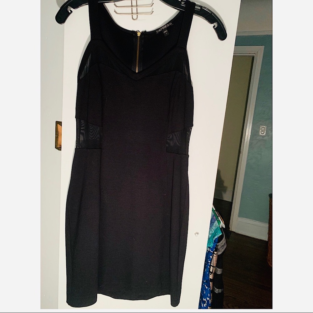 Express mesh cut out dress